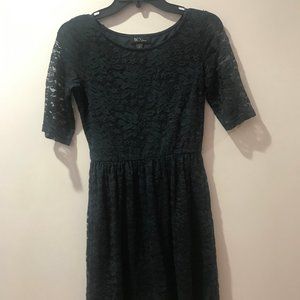 Navy Blue Lace Dress